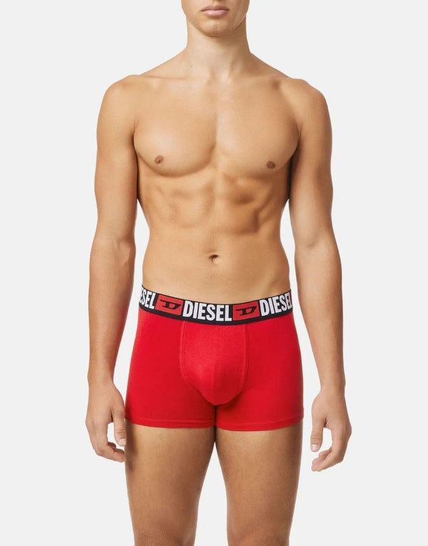 Diesel Men's Umbx-Damien 3-Pack Cotton Blend Assorted Boxer Briefs