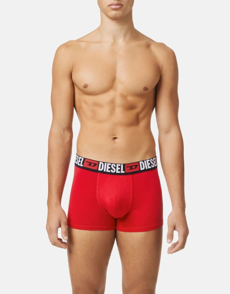 Diesel Men's Umbx-Damien 3-Pack Cotton Blend Assorted Boxer Briefs
