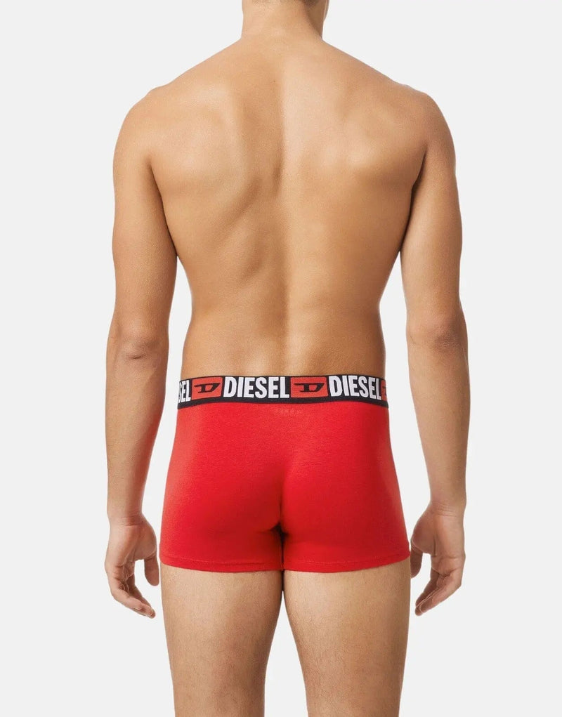 Diesel Men's Umbx-Damien 3-Pack Cotton Blend Assorted Boxer Briefs