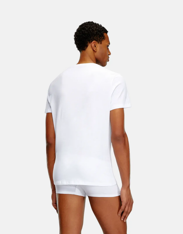 Diesel Umtee-Jake Men's Triple White Cotton T-Shirts 3-Pack - Everyday Comfort
