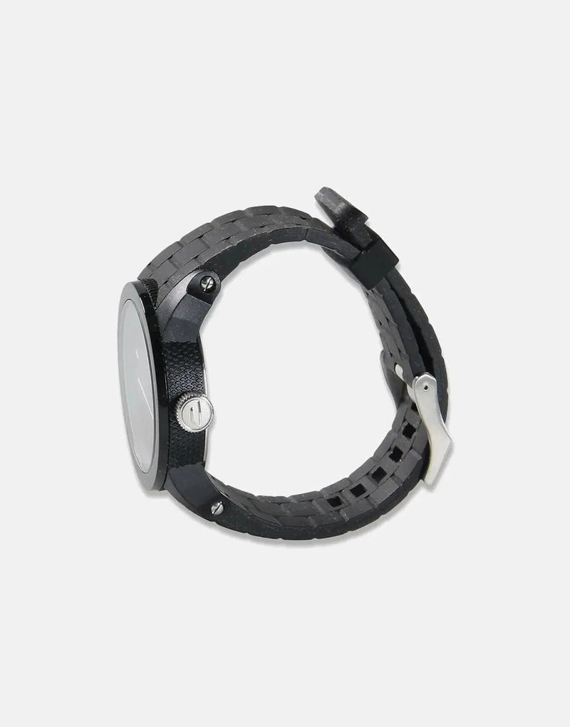 Diesel Viewfinder Watch: Bold Gray-Blue Dial, Durable Silicone, Water Resistant