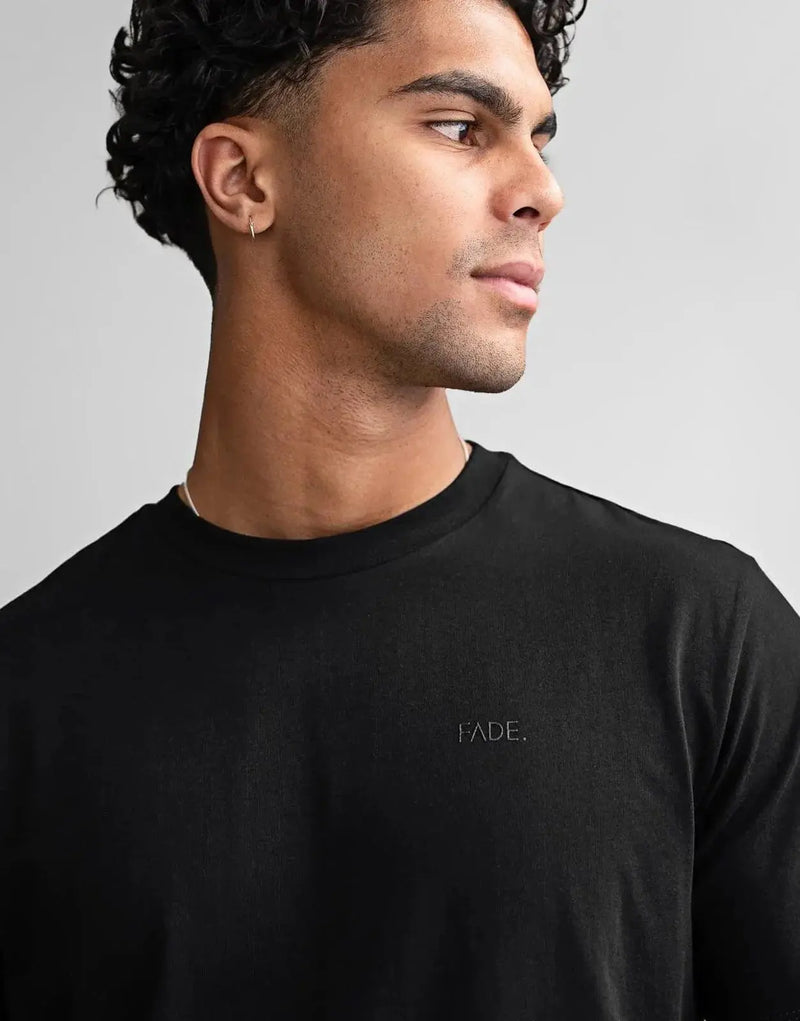 Fade Essential Black Slim Fit T-Shirt: Premium Cotton Blend Comfort