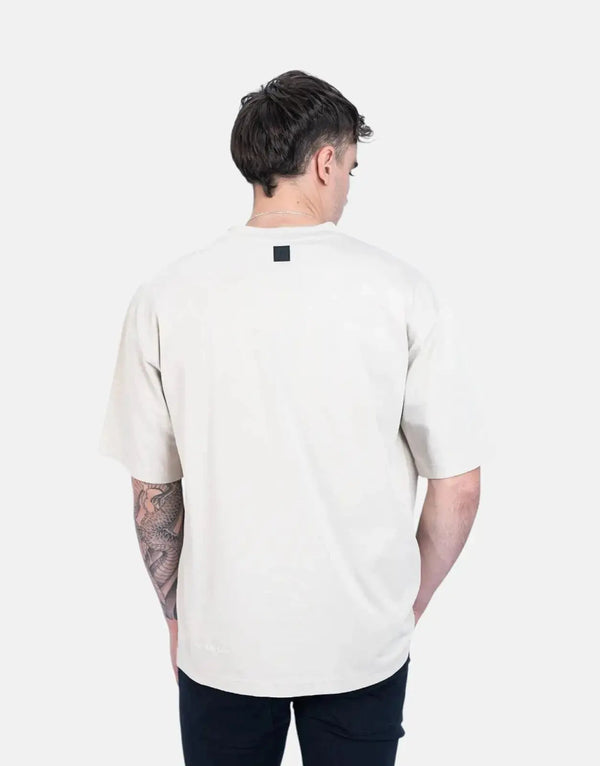 Premium Cotton Boxy Fit Stone T-Shirt for Men - Minimalist Style