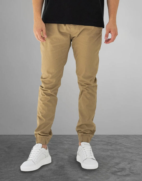 Men's Premium Fade Stone Cuffed Joggers: Soft Cotton Blend, Ultimate Comfort