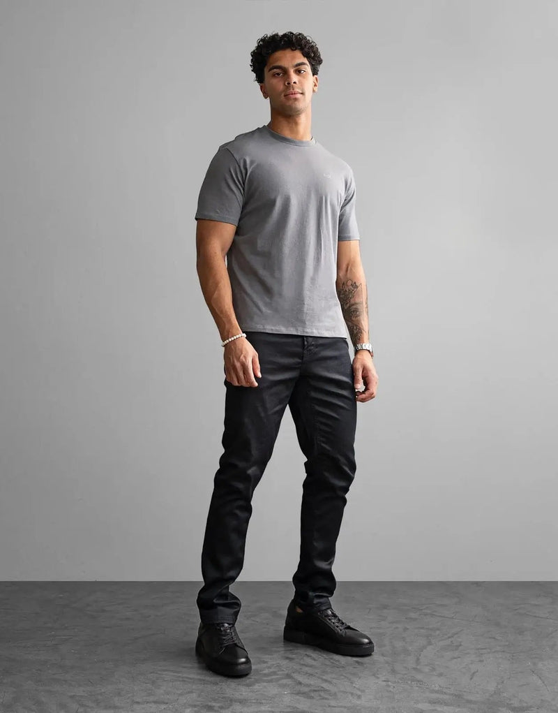 Fade Men's Essential Grey Slim-Fit T-Shirt – Premium Cotton Blend Comfort