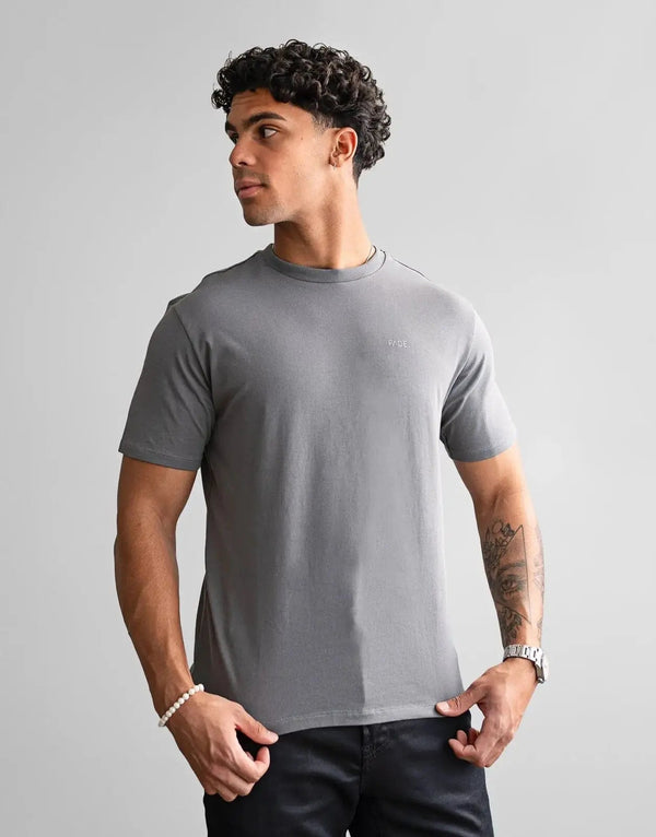 Fade Men's Essential Grey Slim-Fit T-Shirt – Premium Cotton Blend Comfort