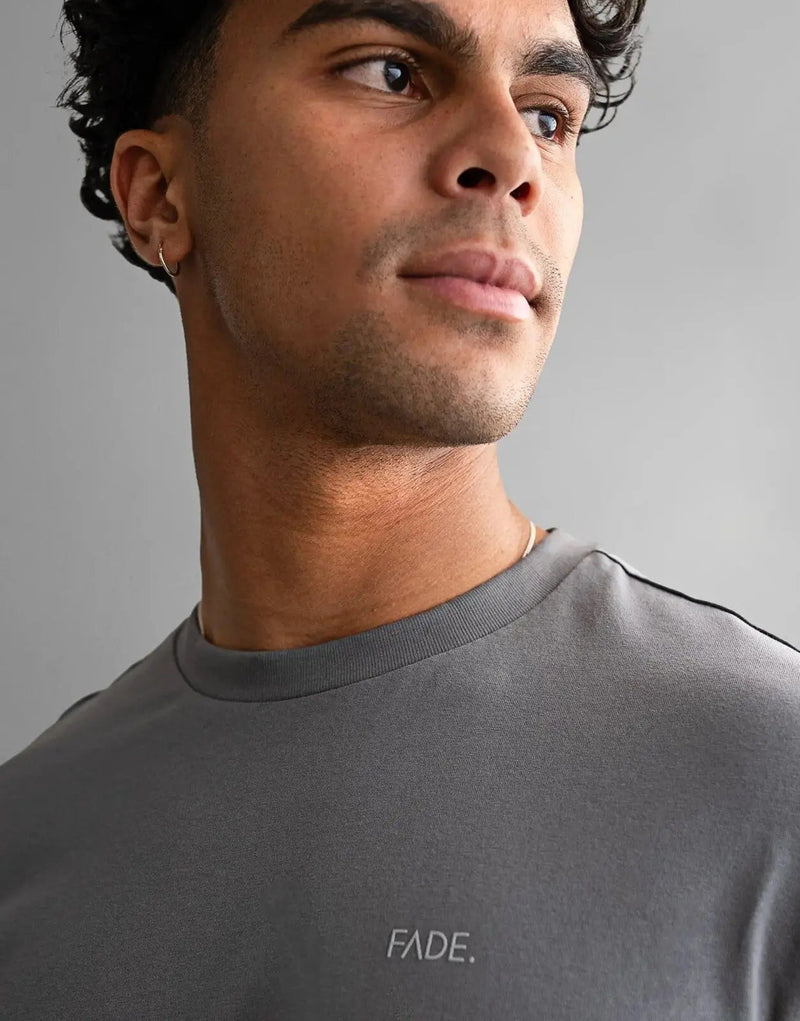 Fade Men's Essential Grey Slim-Fit T-Shirt – Premium Cotton Blend Comfort