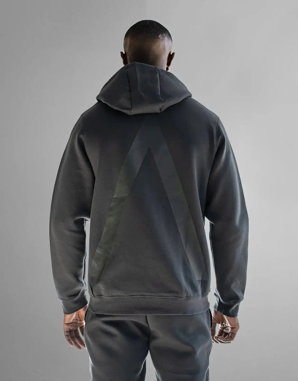 Fade Essential Hooded Grey Sweatshirt: Premium Cotton Blend Comfort for Men