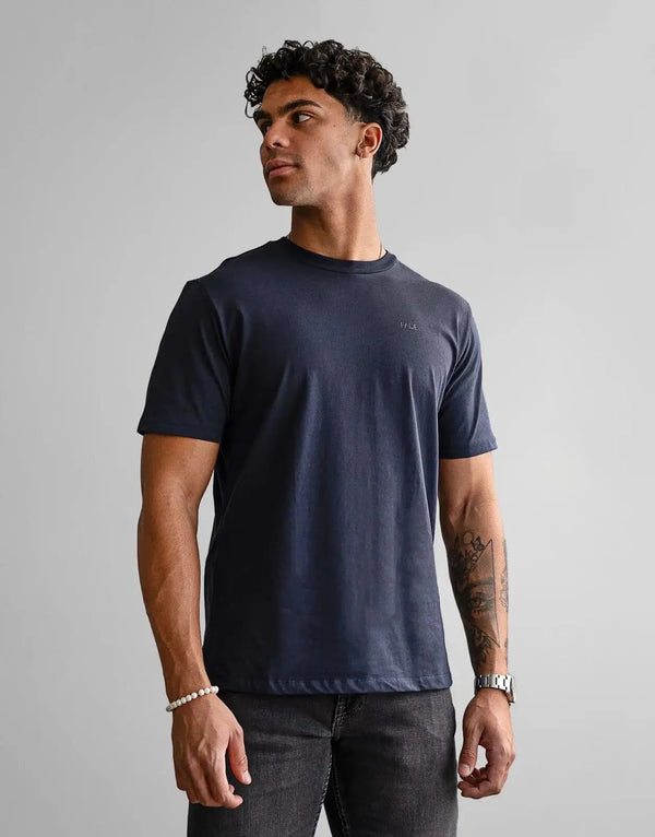 Fade Essential Navy T-Shirt: Premium Cotton Blend, Slim Fit, Ultimate Comfort Style