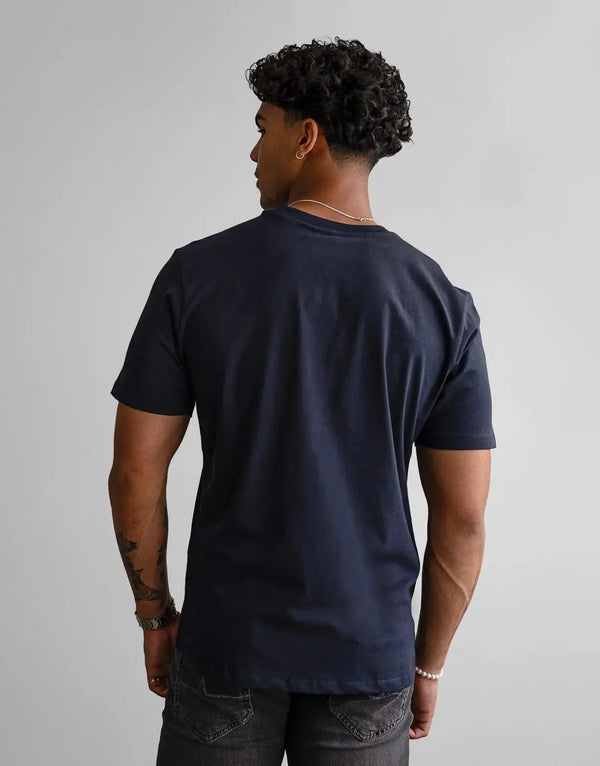 Fade Essential Navy T-Shirt: Premium Cotton Blend, Slim Fit, Ultimate Comfort Style