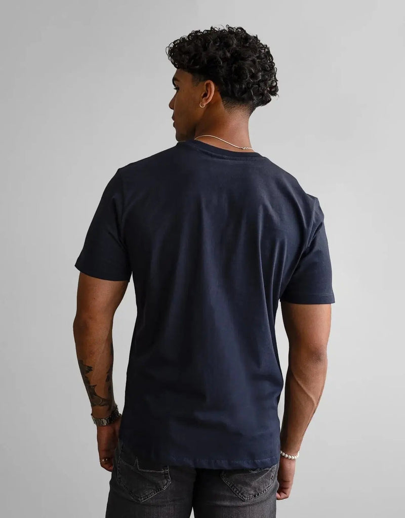 Fade Essential Navy T-Shirt: Premium Cotton Blend, Slim Fit, Ultimate Comfort Style
