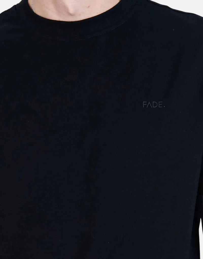 Fade Signature Slim Fit Black T-Shirt Premium Cotton Blend Comfortable Wear