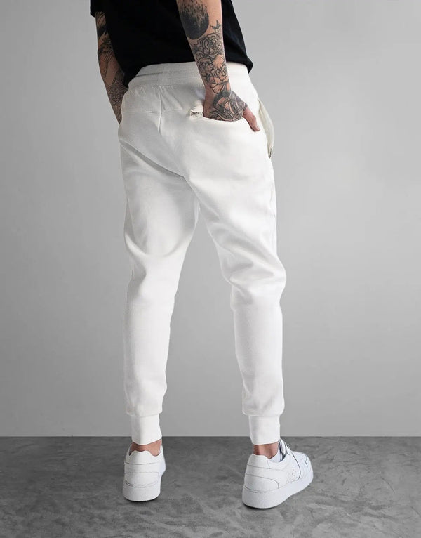 Men's Premium Off-White Tapered Essential Sweatpants: Ultimate Comfort & Style