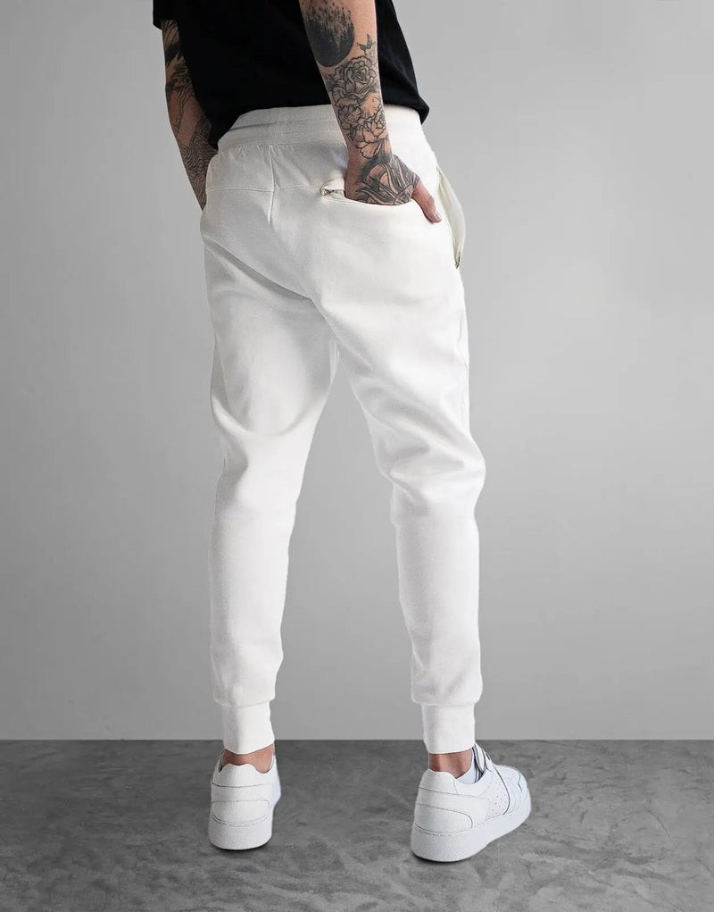 Men's Premium Off-White Tapered Essential Sweatpants: Ultimate Comfort & Style
