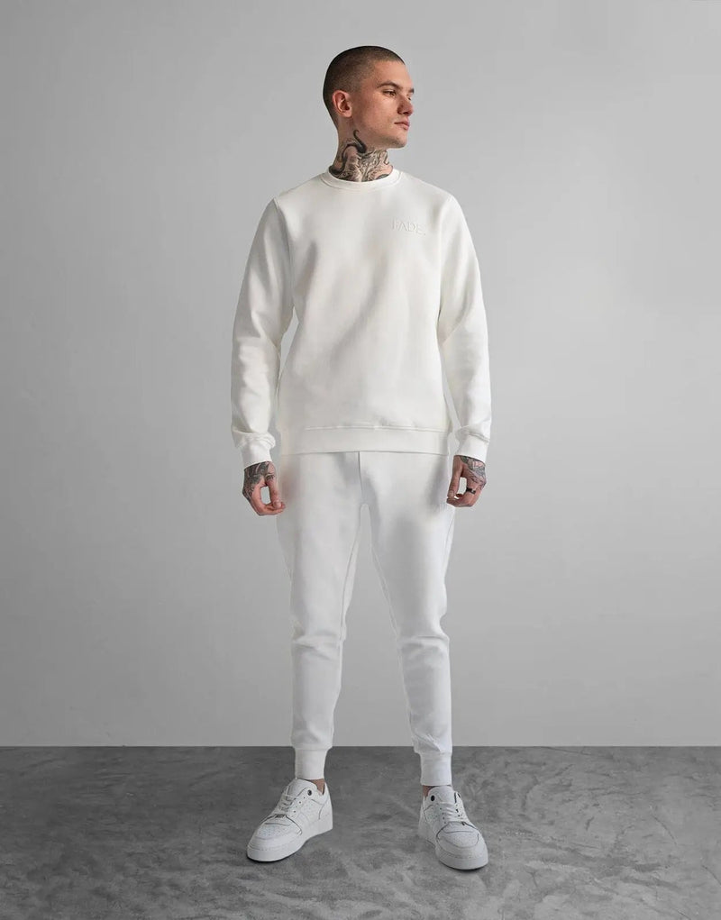 Luxurious Off-White Fade Essential Men's Sweatshirt - Soft Cotton Blend Comfort