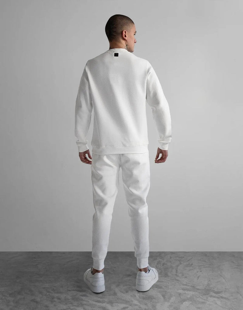 Luxurious Off-White Fade Essential Men's Sweatshirt - Soft Cotton Blend Comfort