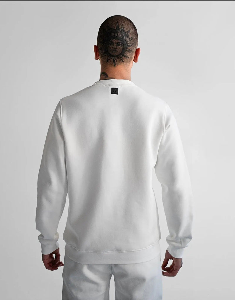 Luxurious Off-White Fade Essential Men's Sweatshirt - Soft Cotton Blend Comfort