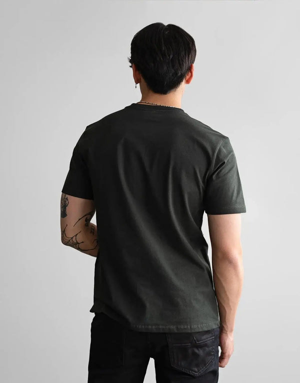 Men's Premium Fade Essential V-Neck T-Shirt - Soft Green Cotton Blend