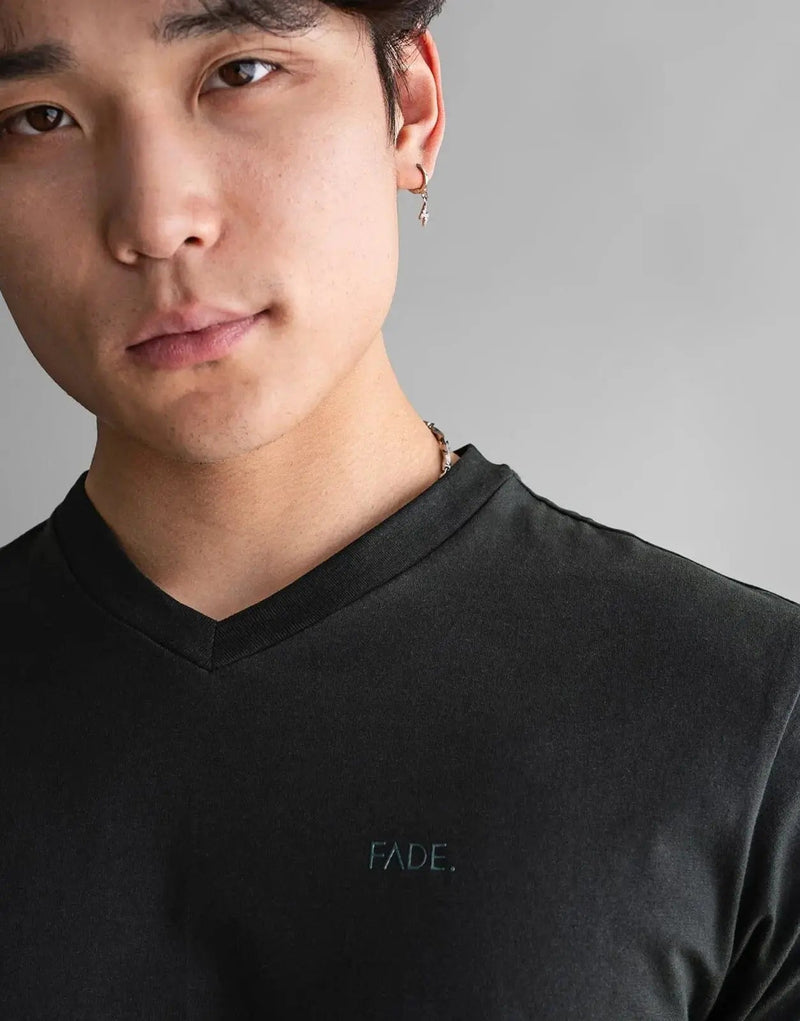 Men's Premium Fade Essential V-Neck T-Shirt - Soft Green Cotton Blend