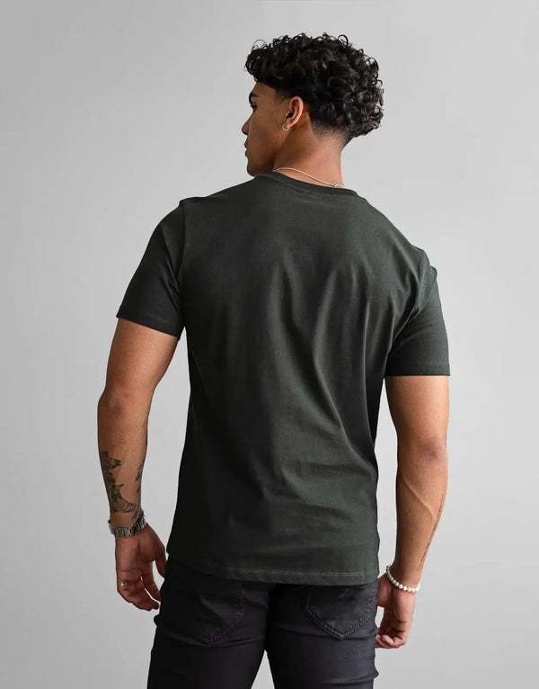 Fade Men's Premium Green V-Neck T-Shirt: Slim Fit Cotton Blend