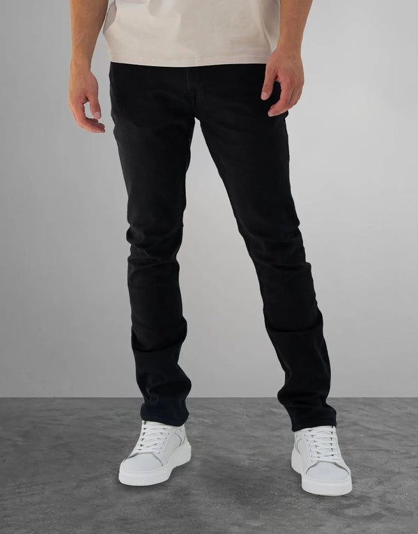 Fade Iconic Graphite Black Jeans: Men's Slim Fit Super Stretch Denim