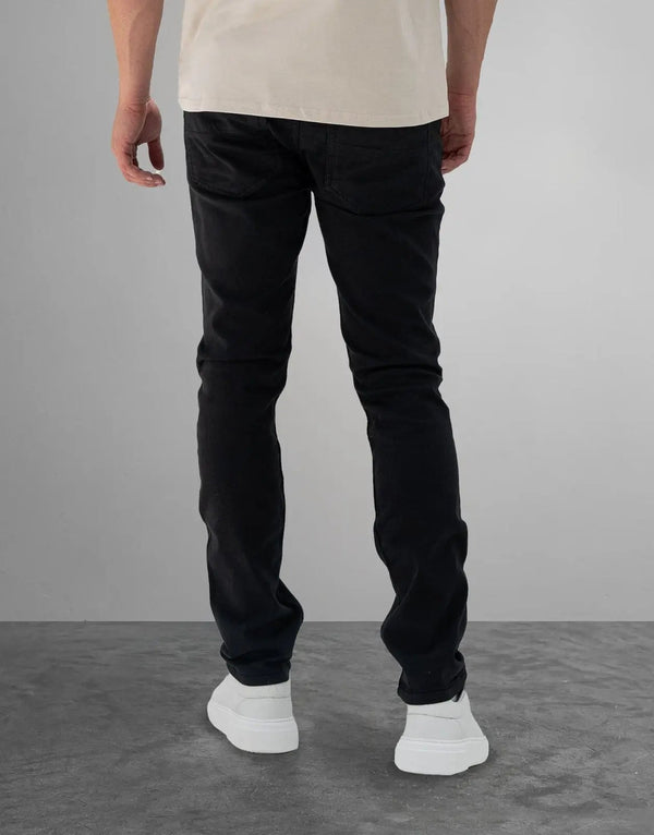 Fade Iconic Graphite Black Jeans: Men's Slim Fit Super Stretch Denim