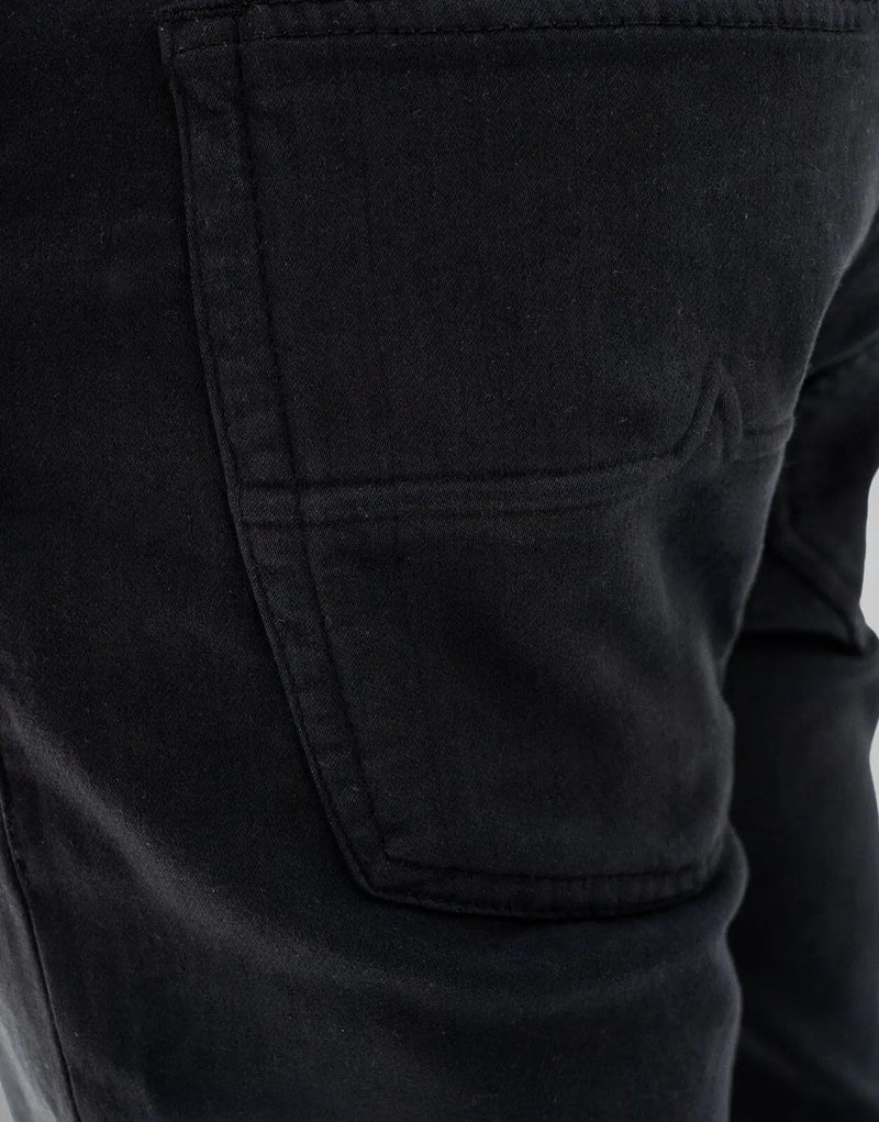 Fade Iconic Graphite Black Jeans: Men's Slim Fit Super Stretch Denim
