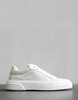 Premium White Leather Sneakers for Men - Handmade, Comfortable, Durable, Stylish