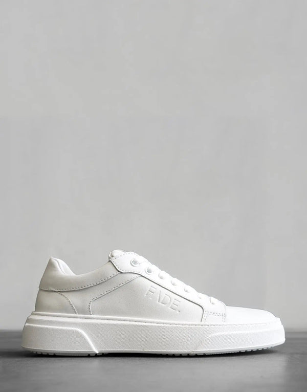Premium White Leather Sneakers for Men - Handmade, Comfortable, Durable, Stylish
