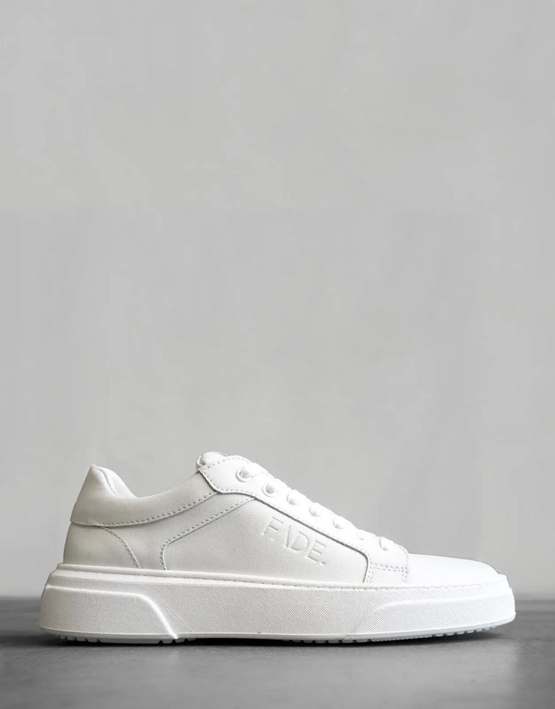 Premium White Leather Sneakers for Men - Handmade, Comfortable, Durable, Stylish
