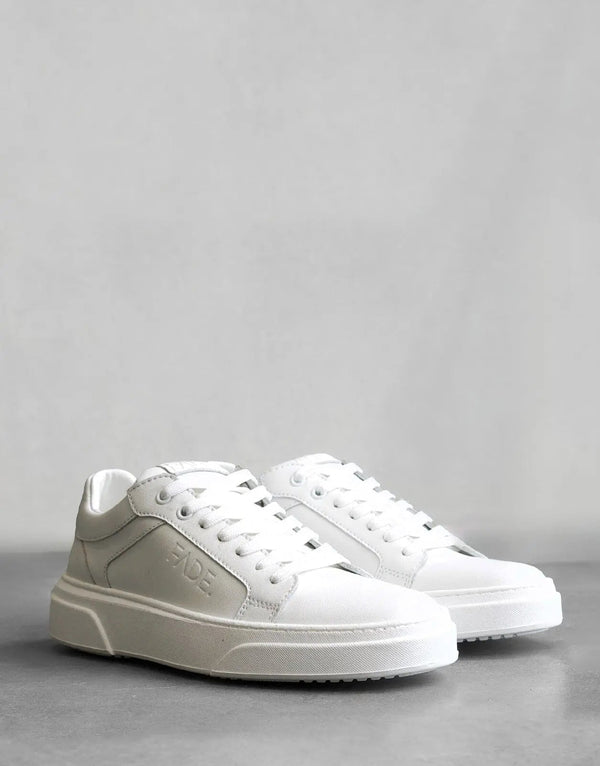 Premium White Leather Sneakers for Men - Handmade, Comfortable, Durable, Stylish