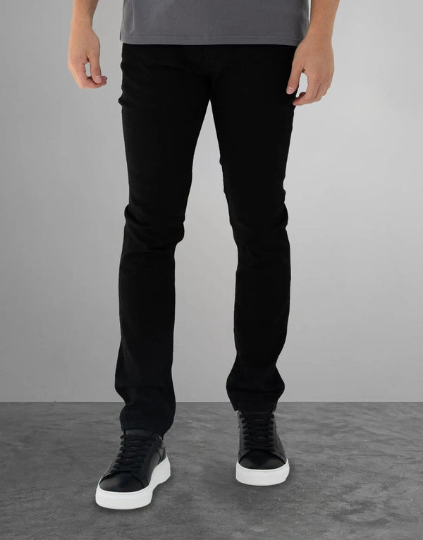 Iconic Midnight Black Slim Fit Jeans for Men, Premium Stretch Denim