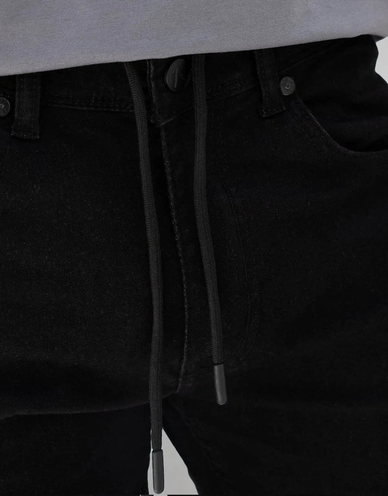 Iconic Midnight Black Slim Fit Jeans for Men, Premium Stretch Denim