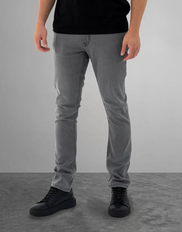 Iconic Smoke Grey Slim Fit Jeans for Men: Premium Stretch Denim