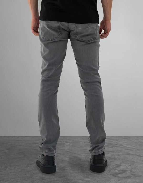 Iconic Smoke Grey Slim Fit Jeans for Men: Premium Stretch Denim