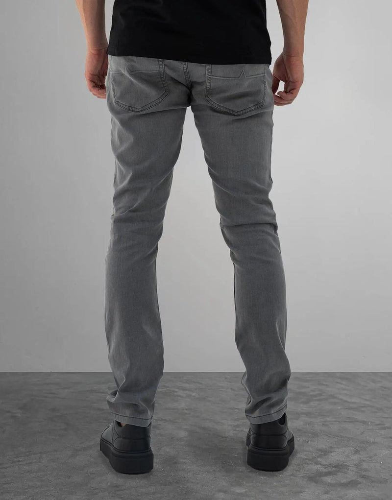 Iconic Smoke Grey Slim Fit Jeans for Men: Premium Stretch Denim