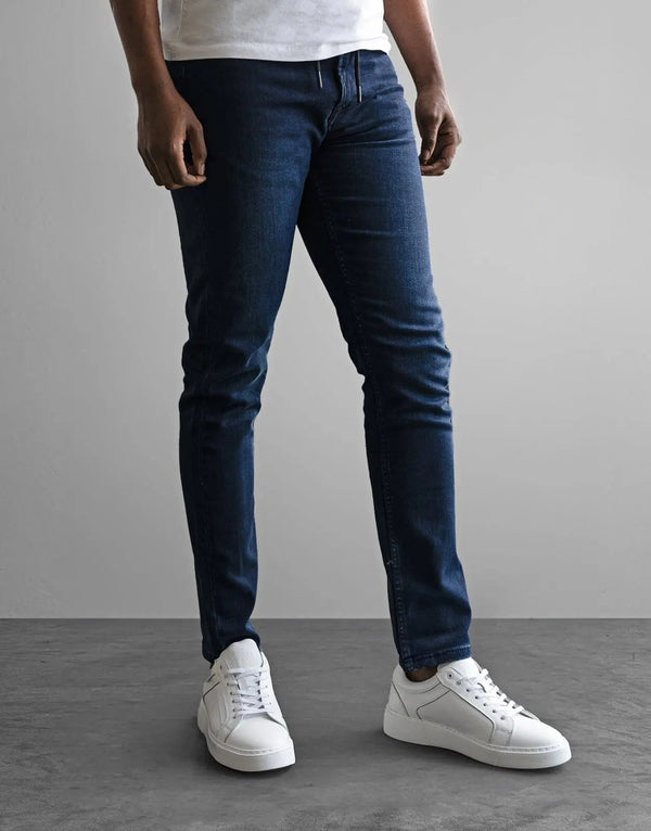Fade Iconic Storm Blue Men's Skinny Fit Stretch Denim Jeans for Ultimate Comfort