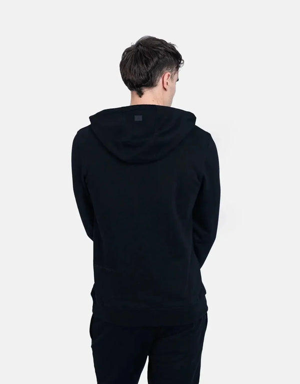 Fade Signature Hooded Sweatshirt for Men, Premium Black Cotton Blend, Slim Fit