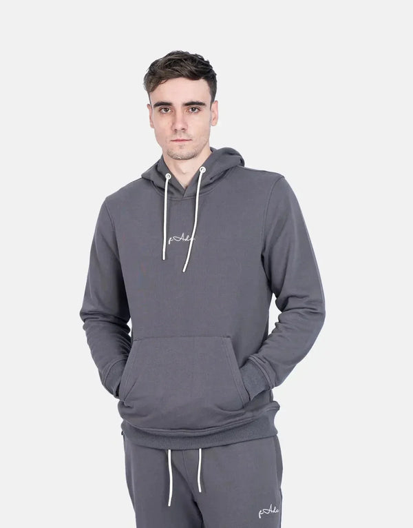 Premium Fade Signature Grey Hooded Sweatshirt for Casual Everyday Comfort