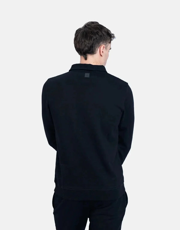 Fade Signature Quarter-Zip Sweatshirt: Supreme Comfort, Slim Fit, Premium Cotton Blend in Black