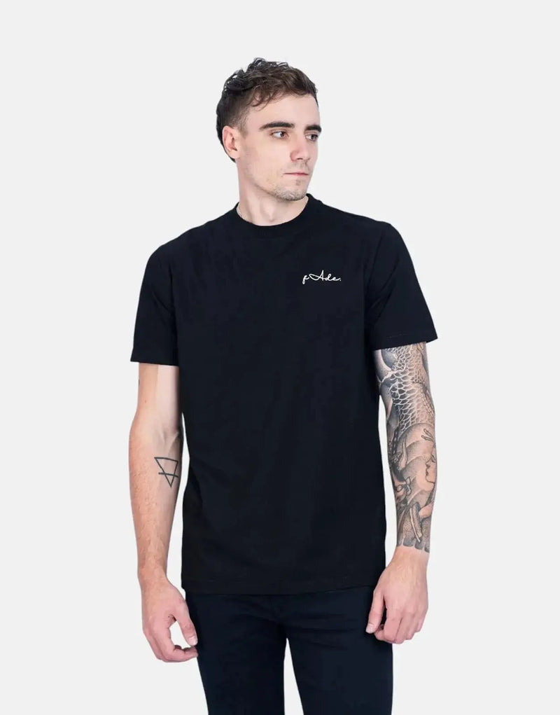 Premium Soft Black Slim Fit T-Shirt with Signature Embroidered Logo