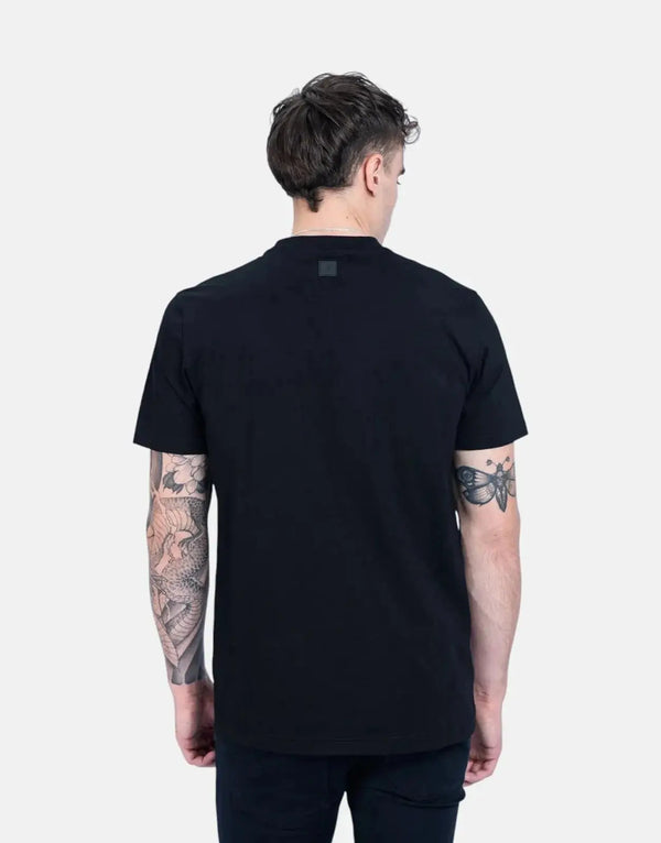 Premium Soft Black Slim Fit T-Shirt with Signature Embroidered Logo