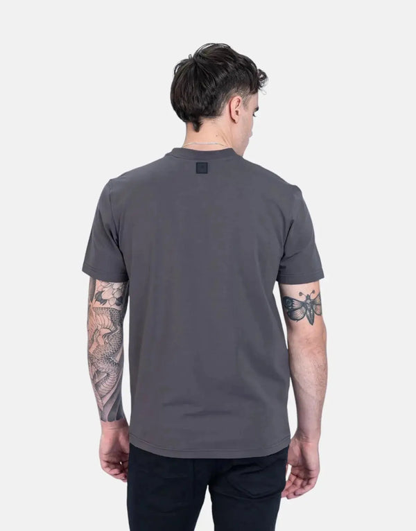 Men's Premium Slim Fit Grey T-Shirt: Signature Comfort, Modern Style, Embroidered Detail