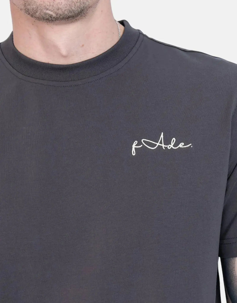 Men's Premium Slim Fit Grey T-Shirt: Signature Comfort, Modern Style, Embroidered Detail