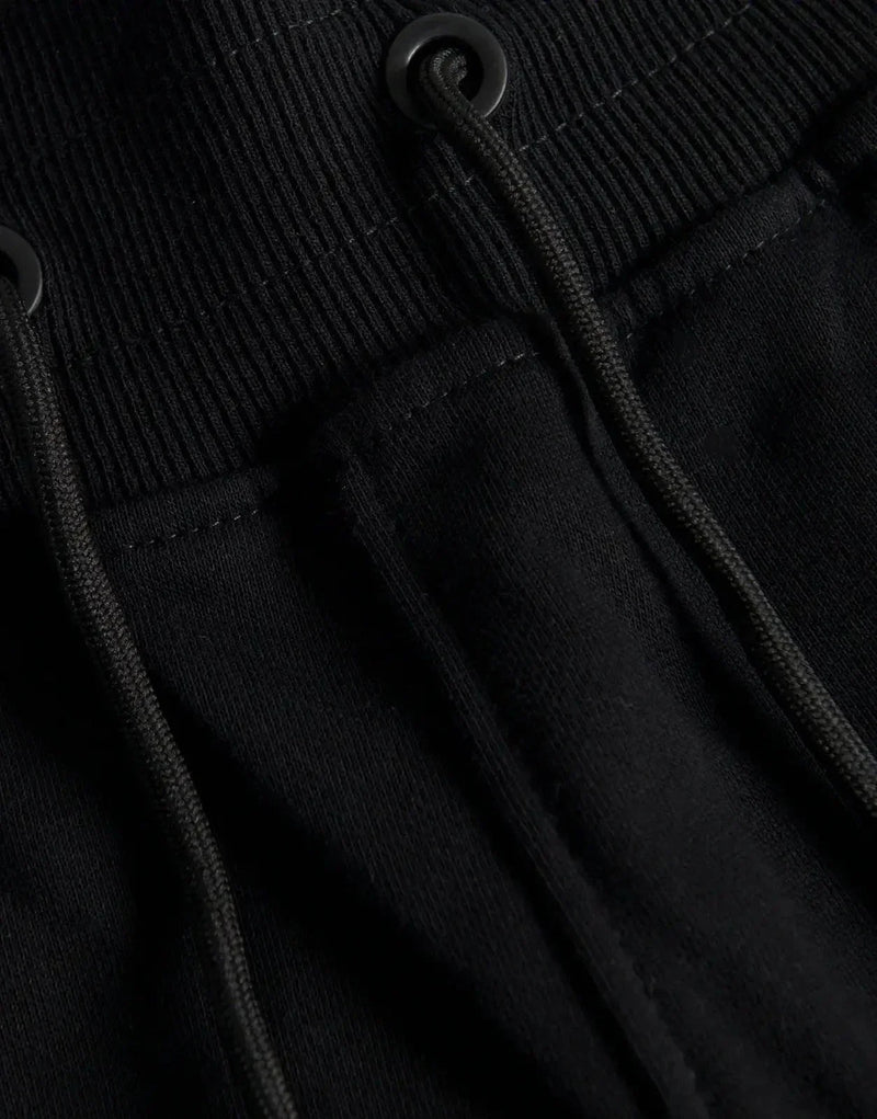 Fade Signature Black Sweatpants: Premium Slim Fit, Cotton Blend, Secure Zip Pockets, Tapered