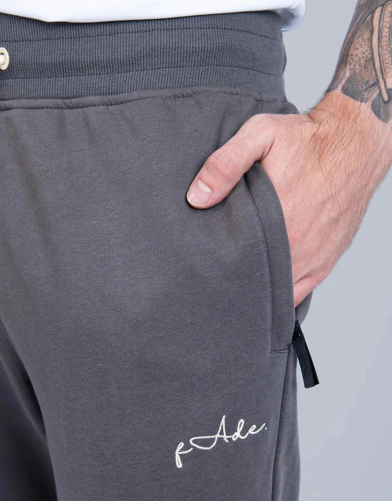 Premium Grey Signature Sweatpants: Slim Fit, Cotton Blend, Zip Pockets, Tapered Comfort
