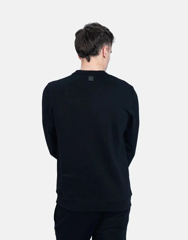 Fade Signature Black Sweatshirt: Premium Cotton-Blend, Slim-Fit, Embroidered Logo