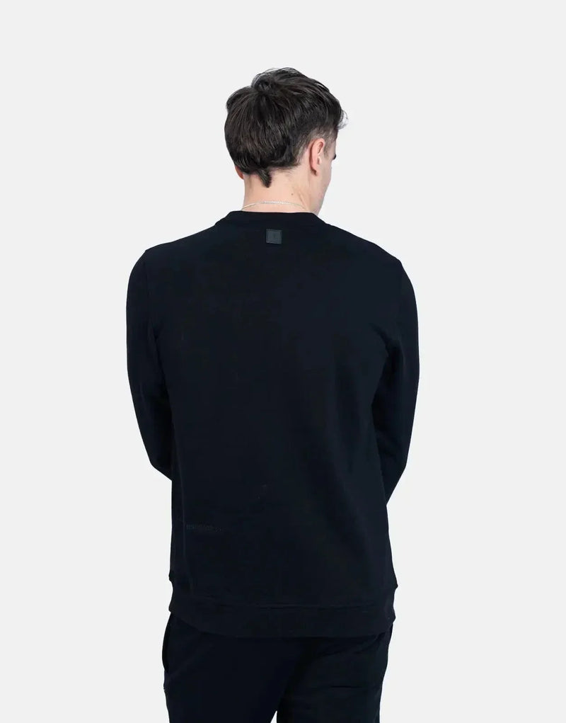Fade Signature Black Sweatshirt: Premium Cotton-Blend, Slim-Fit, Embroidered Logo
