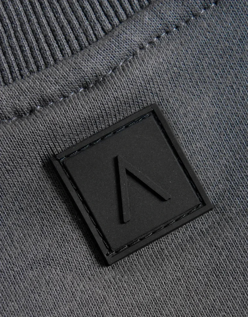 Premium Men's Fade Signature Grey Sweatshirt: Slim Fit, Cotton Blend, Embroidered Logo