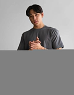 Fade Still Grey Men's Crew Neck T-Shirt – Premium Cotton Elastane Blend